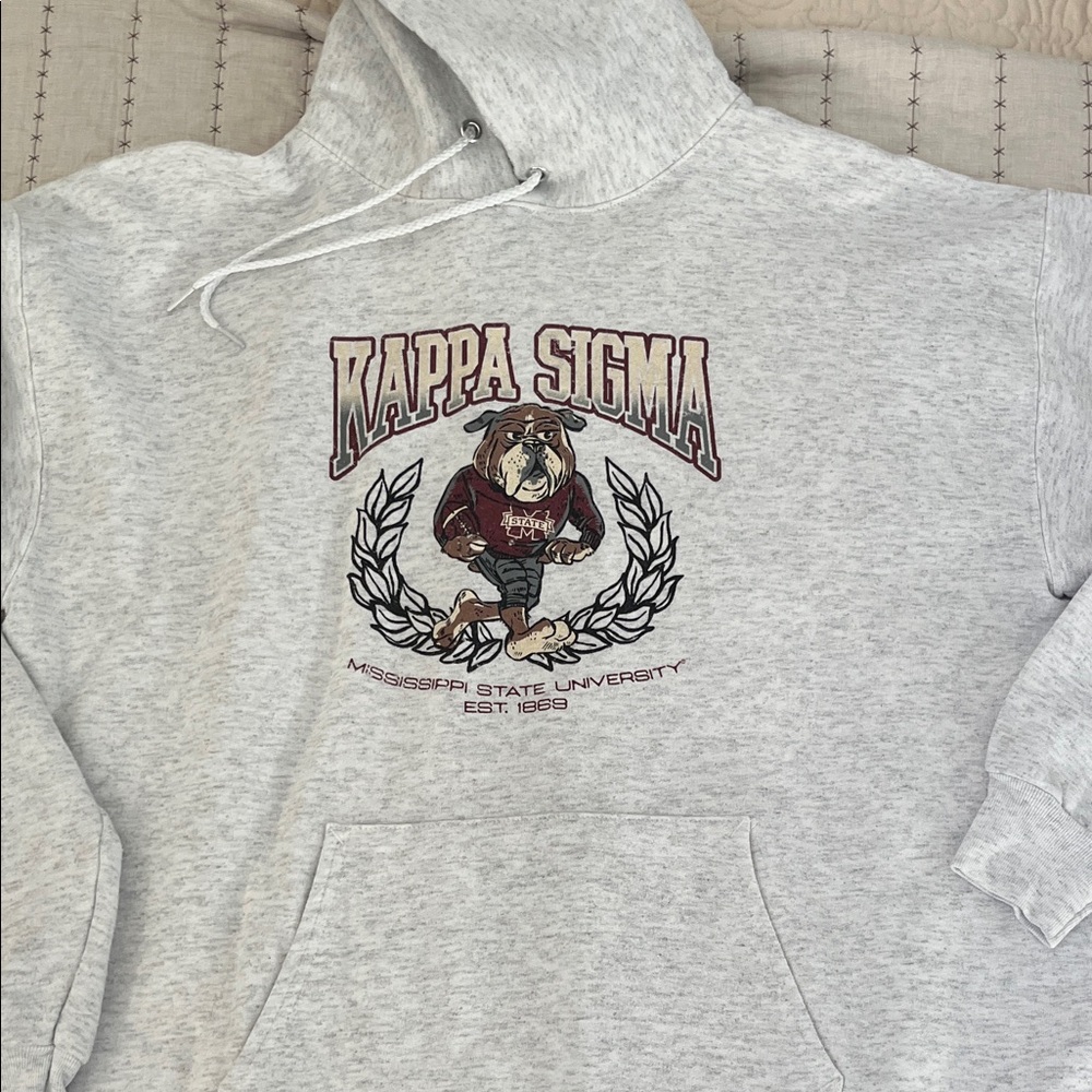 REDUCED!!! Hanes Light Gray Kappa Sigma Hoodie